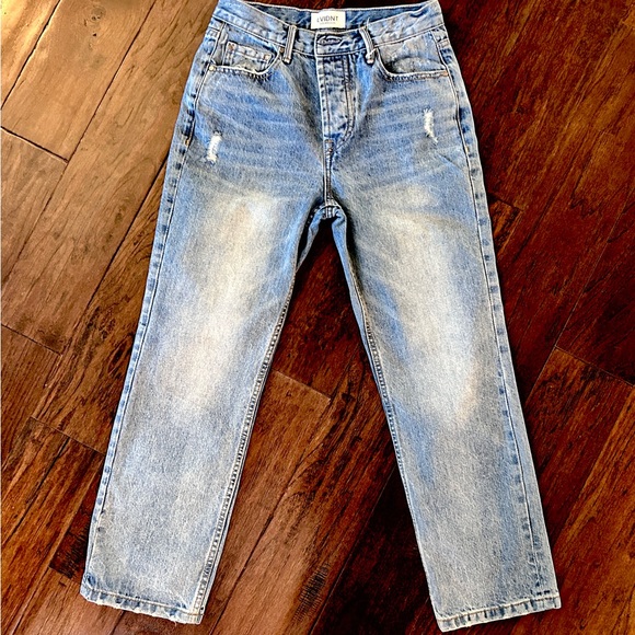 EVIDNT Los Angeles High Rise Straight Jeans Light Wash Size 25 - Picture 4 of 7